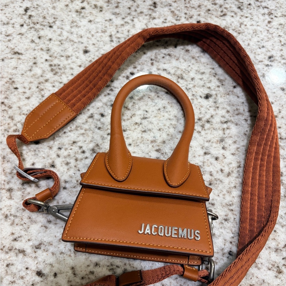 Jacquemus Tan Mini Leather Top-Handle Crossbody Bag